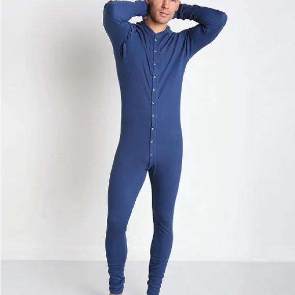 NWOT Nasty Pig Union Suit in Blue, XL - Picture 2 of 7